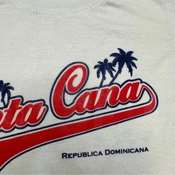 Punta Cana T-Shirt  White / Red Blue Size 4T - Picture 3 of 16